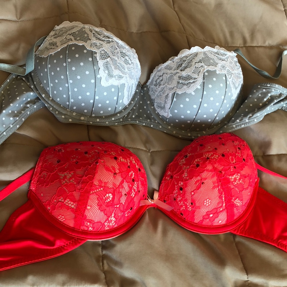 Two 34B adorable push up bras